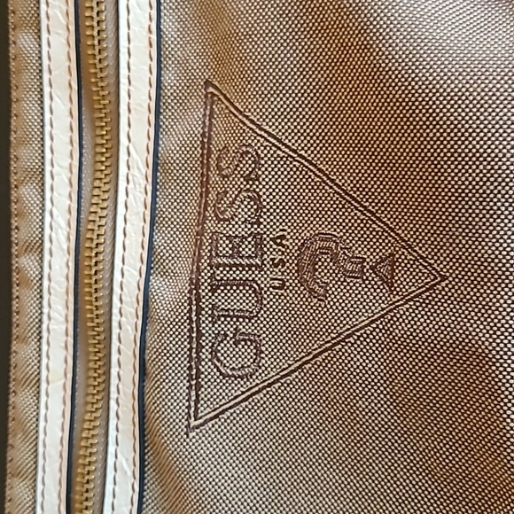 GUESS Fanny Pack Belt Bag Taupe Brown Fabric - Picture 3 of 7